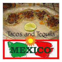 Tacos et tequila Mexique Faire-part