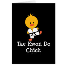 Taekwondo-Küken-Gruß-Karte