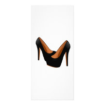 Talons hauts noirs carte double