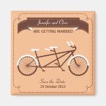 Tandemfahrrad (Koralle) Save the Date Magnets