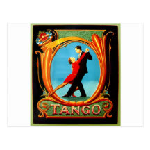 Tango-Tänzer Postkarten