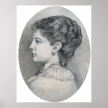 Tante Abbys Portrait Sketch Plakat