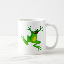 tanzender grüner Frosch Teehaferl