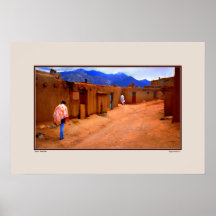 Taos Pueblo - nach der Zeremonie Posterdrucke