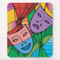 Tapis de souris avec les masques de théâtre tapis de souris