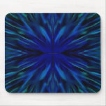 Tapis de souris bleu de centre de fleur