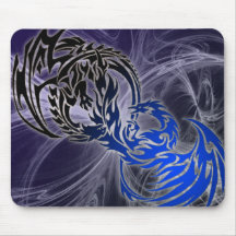 tapis de souris tribal de dragon