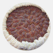 Tarte aux noix de pécan délicieuse ! autocollant rond
