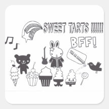 Tartes douces BFF Autocollants