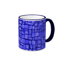 tasse bleue de mur