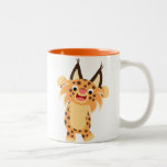 Tasse courageuse mignonne de chat sauvage de bande tasses
