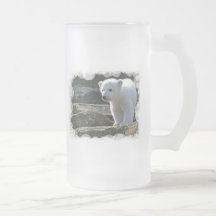 Tasse de bière d'ours blanc de bébé
