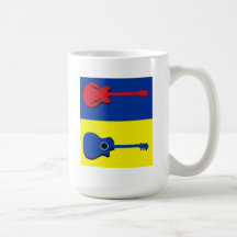Tasse de guitare électrique et acoustique