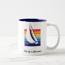 Tasse de Square_Namedrop de couleur de bateau