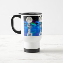Tasse de voyage d'imaginaire de faune de loup, d'a