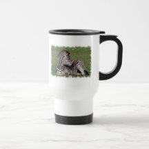 Tasse en plastique de repos de voyage de zèbre