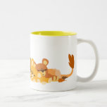 Tasse mignonne de lion et de CUB de maman de bande tasses