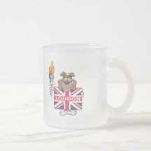 Tasse olympique #1 de bouledogue de bande dessinée