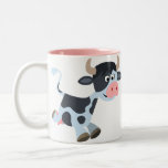 Tasse pulsante mignonne de vache à bande dessinée tasses