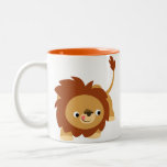 Tasse vive mignonne de lion de bande dessinée tasses