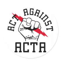 Tat gegen ACTA Runde Aufkleber