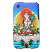 Tatouage blanc Tara de thangka tibétain oriental f Coque Case-Mate iPhone 3
