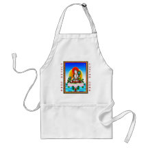 Tatouage blanc Tara de thangka tibétain oriental f Tablier