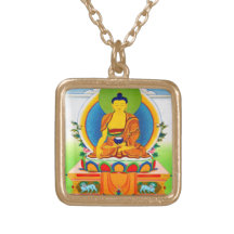 Tatouage tibétain oriental frais Aksobhya de thang Collier