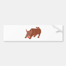 Taureau bull rose adhésifs pour voiture