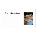 Tea cup Story Meme Card Visitkort Mallar