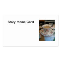 Tea cup Story Meme Card Visitkort Mallar