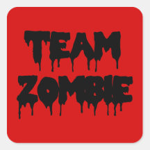Team-Zombie Quadrataufkleber