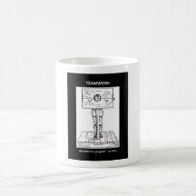 Teamwork-erhalten-mit-d-Programm-oder-sonst Tee Tasse