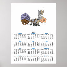 Teamwork-Eselmaultier-Cartoon Plakatdrucke