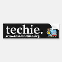 Techie. Autoaufkleber