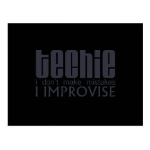Techie improvisieren postkarten