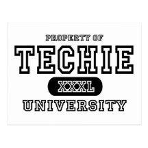 Techie Universität Postkarte