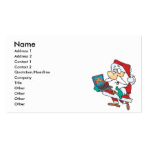 technologie geeky père Noël intuitif avec une band Modèle De Carte De Visite