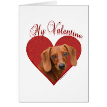 Teckel mon Valentine Cartes
