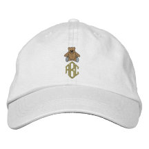 Teddy-Bärn-kundenspezifischer mit Monogramm gestic Besticktes Cap