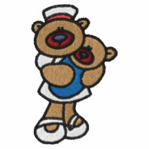 Teddybär-Krankenschwester gesticktes Hemd Besticktes Poloshirt