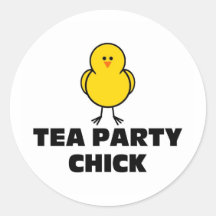 Tee-Party-Küken Runde Sticker