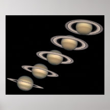 Teleskop-Bild-Plakat Saturns Hubble