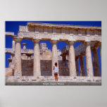 Temple, Aegina, Grèce Affiche