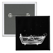 Temps squelettique de Bath du rayon X B&W Pin's
