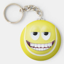 Tennis-Ball-Smiley 2 Schlüsselband