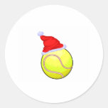 Tennis-Ball (Weihnachtsmannmütze) Runder Sticker