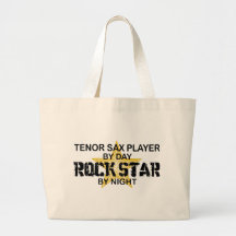 Tenorsaxofon-Rockstar bis zum Nacht Einkaufstaschen