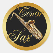 TENORSAXOFON RUNDER STICKER