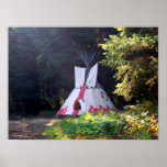 Tepee dans les bois affiches